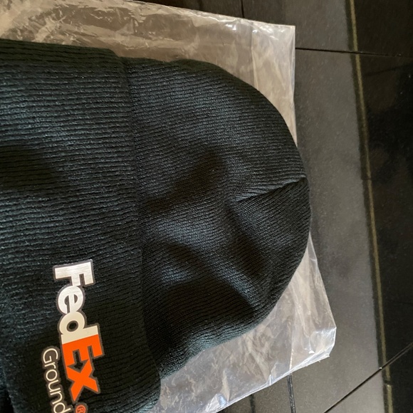FedEx Knit Beanie Hat | Embroidered Logo |BLACK | Made in USA - Picture 2 of 6
